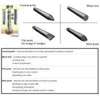 China Demolishing Foundations Excavator Breaker Chisel Moil Point Chisel For Stone Cutting on sale
