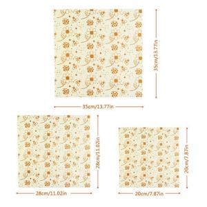 OEM Antibacterial Square Organic Eco Beeswax Food Wrap