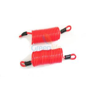 Big Red Bungee Cord Lanyard Two Ends TPU Material Fall Protection For Tools
