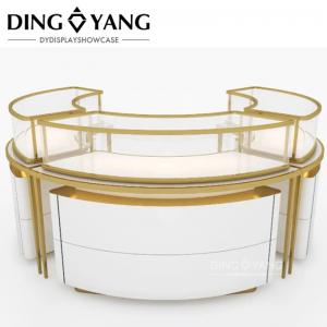 Customized Fashion Commercial  Brass Circular Jewelry Showcase For Sale