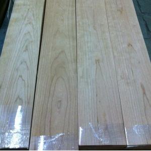 China Quarter Cut Cherry Wood Floor Veneer Sheets Fine Straight Crown Grain supplier
