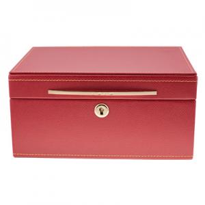 China PU leather jewelry storage cheap packaging travel portable jewelry box thin jewelry box supplier