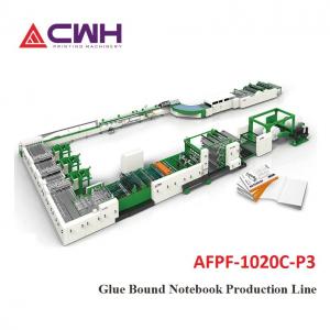 China Fully Automatic  Notebook Making Machine Cold Glue Taped Notebook Production Line supplier