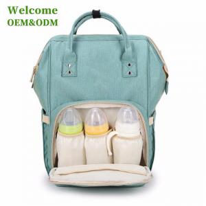 China Fashionable Baby Care Nappy Changing Bags , Durable Green Infant Diaper Bag supplier