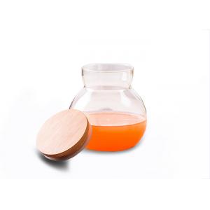 China 550ml Glass Food Storage Jars High Borosilicate Glass Unique Shape supplier