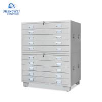 China Office Horizontal Map File Metal Drawing Cabinet For A0 And A1 Drawings on sale