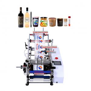 Front Back Labeling Specific Semi-automatic Glass Round Bottle Label Applicator Machine