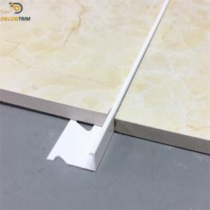 Straight Edge Plastic PVC Tile Trim Plain White For Decoration Protection
