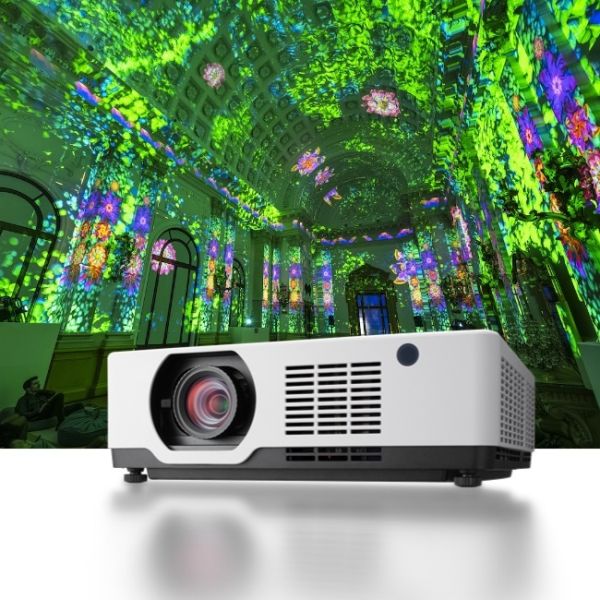 6500 Lumens 3LCD Laser Projector with 5,000,000:1 Contrast 300 Inch Screen and 30,000 Hours Lifespan