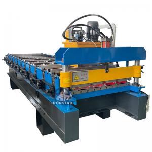 Customized 0.3-0.8mm re-Painted Galvanized Steel 840mm Trapezoidal Sheet long span Roof Roll Forming Machine