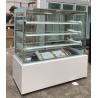 China Defrosted Front Glass Macaron Display Case 2.0m 4 Layers Bottom Mount Type wholesale