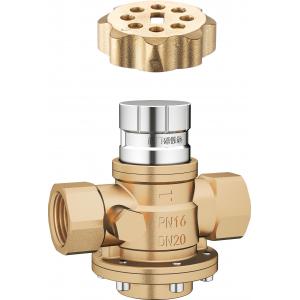 1400 Female x Female Constant Flow Brass Valve PN16 Precisely Adjustable Sizes DN20 DN25 w/ Magnetic Lock Cap for option