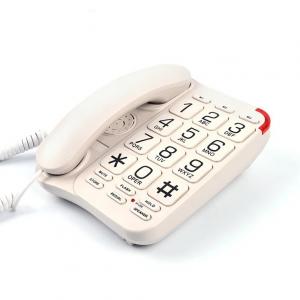 PSTN Line Portable Corded Phone Black Corded Phones For Seniors