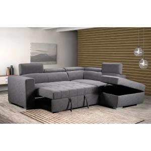 China Modern Home Furniture L Shape Sofa Bed North America Style Queen Sleeper Sofa Bed supplier