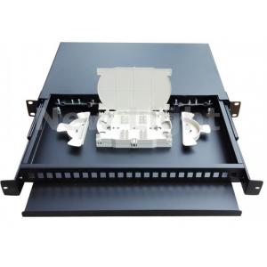 China Indoor 19 Inch Fiber Optic Distribution Frame Pull Type 24 Port Patch Panel Rack Mount supplier