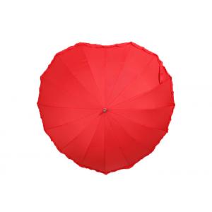 Red Heart Shaped Love Creative Umbrella Manual Control For Wedding Valentine