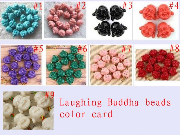10 - 30mm Colorful Semi Precious Gem Bead Natural Laughting Buddha Beads