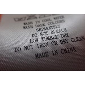 Washable Screen Printing Ribbon Care Woven Clothing Labels For Polo Shirt，Coat，Pants