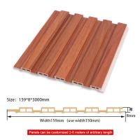 China Bamboo Charcoal Thermoplastics WPC Wood Slat Panel 1220*2440*5mm on sale