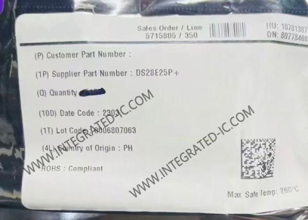 DS28E25P Memory IC Chip DeepCover Secure Authenticator With 1-Wire SHA-256 And 4Kb User EEPROM