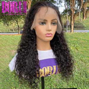 China Wholesale High Quality Water Wave Human Hair Lace Frontal Wigs For Black Women supplier