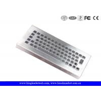 China Brushed Stainless Steel Industrial Desktop Keyboard , IP65 Metal Keyboard on sale
