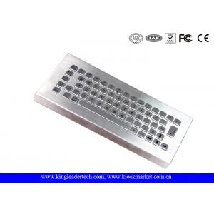 China Brushed Stainless Steel Industrial Desktop Keyboard , IP65 Metal Keyboard supplier