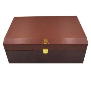 New Design Half Leather Wooden Perfume Gift Box Arabic Market