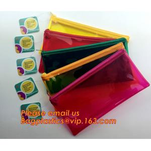 lovely water-proof pencil case promotional plastic mateiral pencil bag cleazipper file bag for pencil