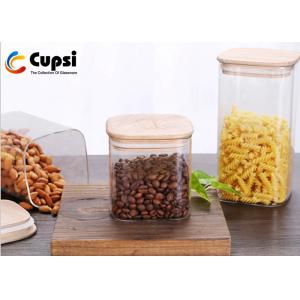 China Bamboo Lid Airtight Food Storage Canisters BPA Free High Borosilicate supplier