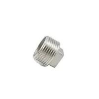 China Stainless Steel Screwed Pipe Fittings Threaded Pipe Fittings Square head plug,150PSI, SS304 SS316 on sale