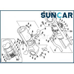 LZ00447 CASE Bucket Cylinder Seal Kit Fits Heavy Equipment CX210 CX225SR CX240 Inner Parts