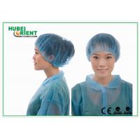 China Disposable Non Woven Polypropylene Breathable Bouffant Cap Blue/Red/White on sale