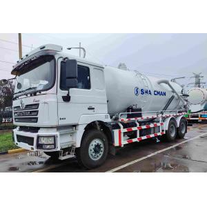 SHACMAN F3000 Special Trucks Vacuum Sewage Suction Truck 6x6 380HP Euro V White