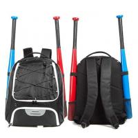 China Baseball Softball Bat Bag With Shoe Compartment And Fence Hook Hold Bat Helmet on sale