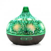 China 3D Firework Glass Essential Oil Air Aroma Diffuser 400ml Cool Mist Air Diffuser for sale
