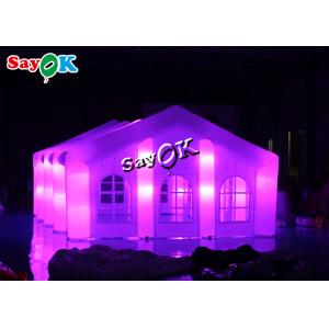 Inflatable House Tent Custom White Oxford Cloth Inflatable Wedding Tents 10x7m 33x23ft With Led Light