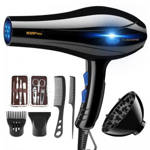 Frizz Free Electric AC Motor Hair Dryer , 2000W Ionic Blow Dryer With Diffuser