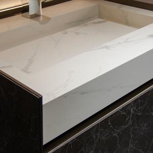 Luxury Bathroom Sink 1500mm Mirror Cabinet Vanity And Basin Combo
