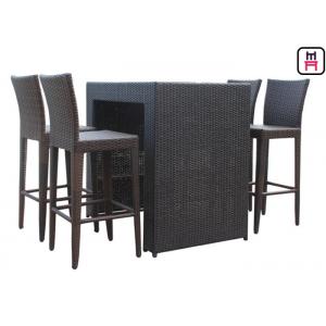 Counter Height Patio Set Outdoor Restaurant Tables With Waterproof Patio Bar Chairs