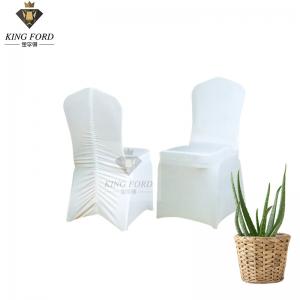Microfiber White Spandex Banquet Dining Chair Covers SGS ISO