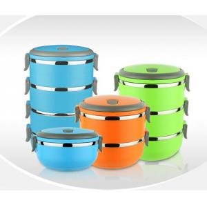 Colorful Stainless Steel Lunch Box Tiffin Box 2 Layer 3 Layer 4 Layer