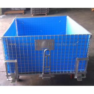 4 Side Bottom Plastic Board Steel Containers For Semi - Finished Cargo Protection