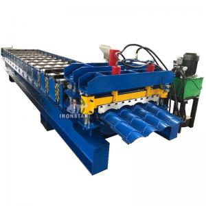 China Customizable 828mm Tile Roll Forming Machine Glazed Tile Making Machine supplier