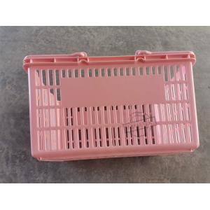 Pink Lightweight HDPP Double Handle Retail Shopping Baskets Easy To Carry