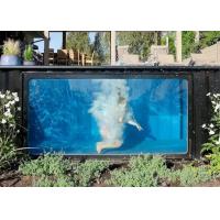 China Double Layer Hollow Tempered Glass 40FT Shipping Container Pool on sale