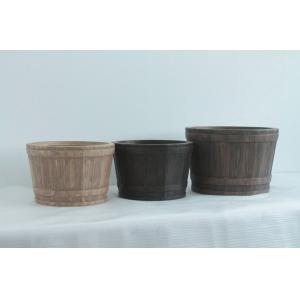 China Light weight waterproof outdoor garden wooden design garden flower pot supplier