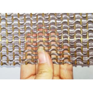 Gold Color Flexible Stainless Steel Metal Mesh Fabric For Room Divider