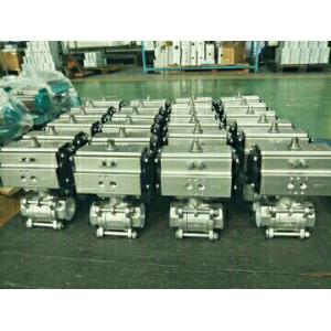 Thread WCB Stainless Steel On Off Ball Valve With Pneumatic Actuator PN16 PN25 PN40