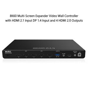 China 8K60 Multi-Screen Expander Video Wall Controller with HDMI 2.1 Input DP 1.4 Input and 4 HDMI 2.0 Outputs wholesale